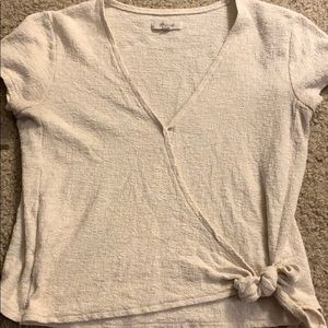 Madewell Linen Wrap Top